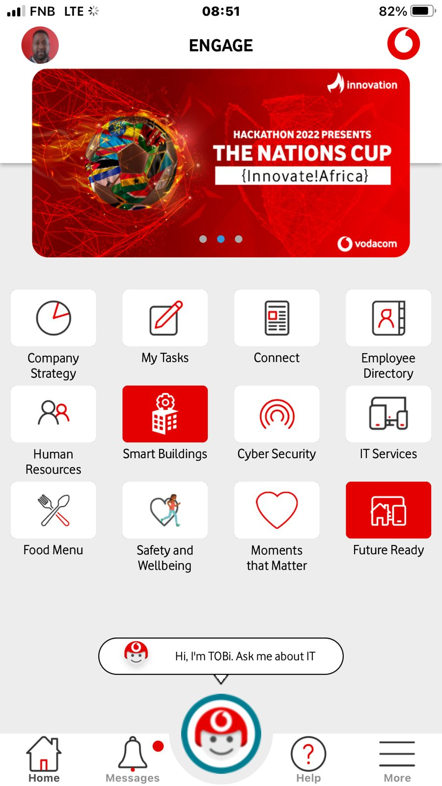 Original Engage home screen