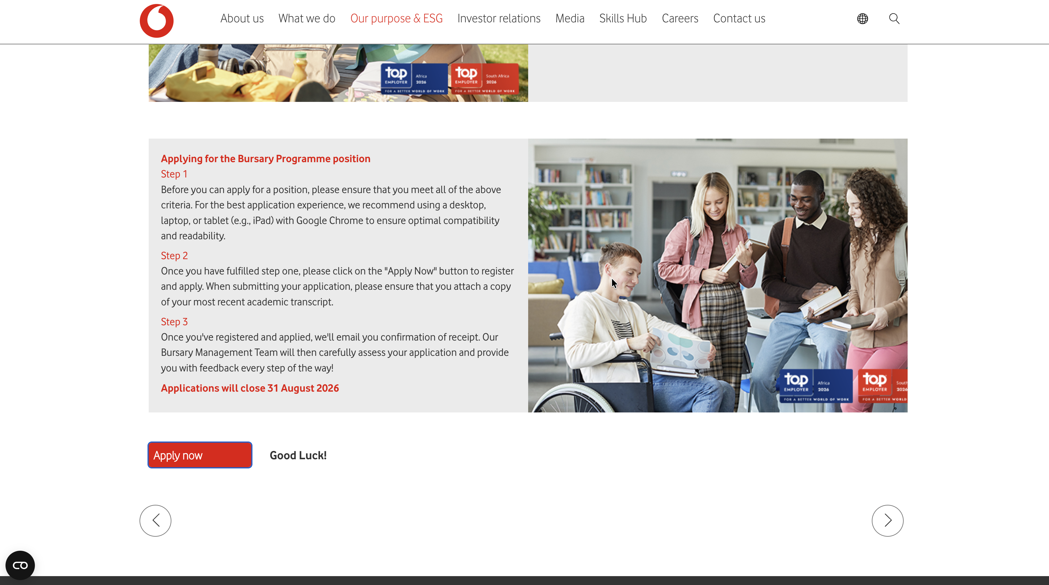 Bursary process