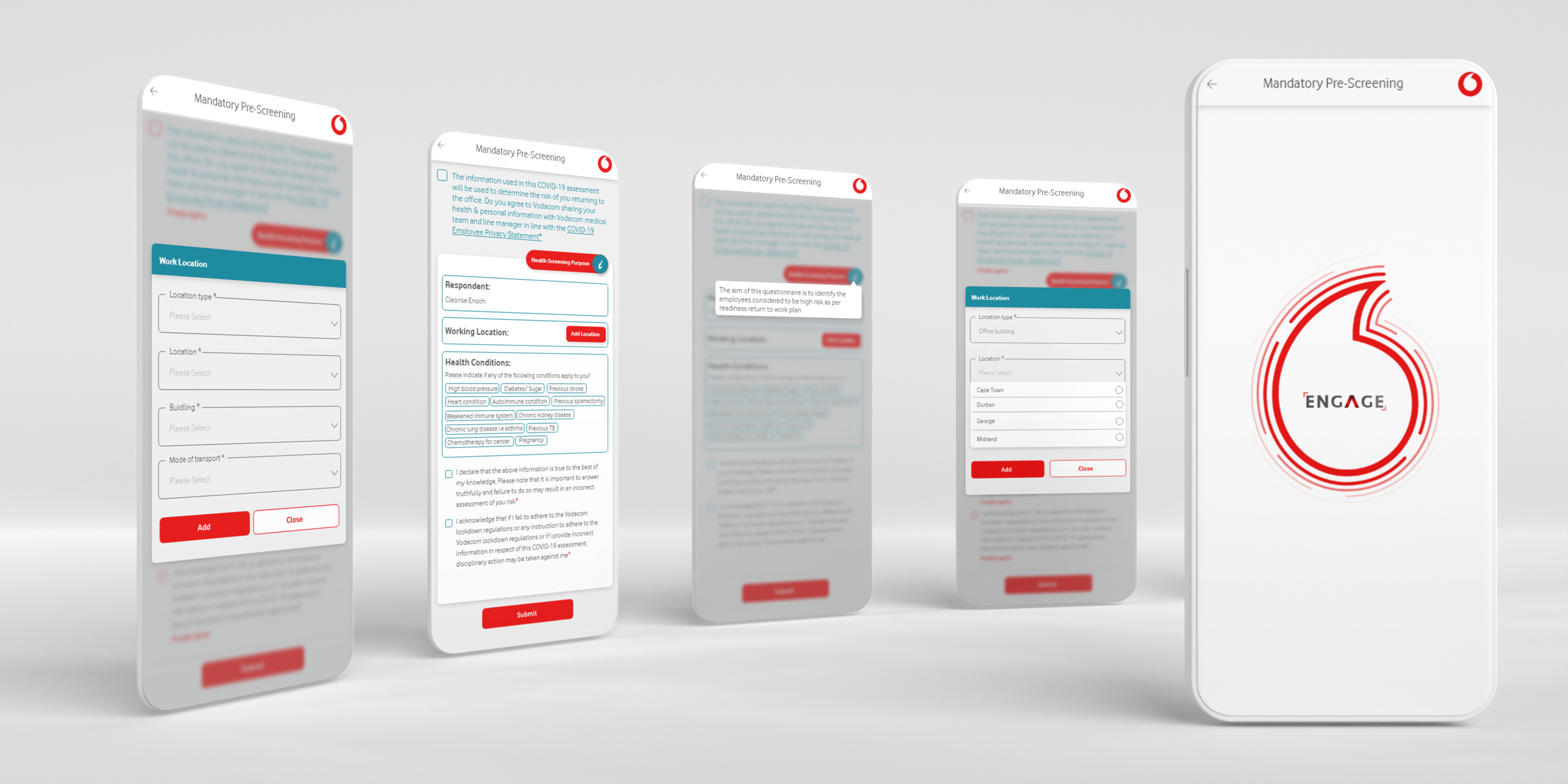 Mandatory Pre-Screening — new COVID feature